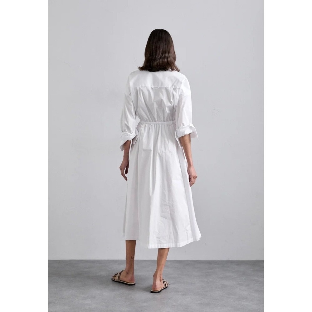 STAUD Lisa Front Cutout Dress White Brand New - Picture 3 of 7